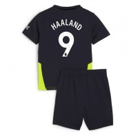 Manchester City Erling Haaland #9 Auswärts Trikotsatz Kinder 2024-25 Kurzarm (+ Kurze Hosen)